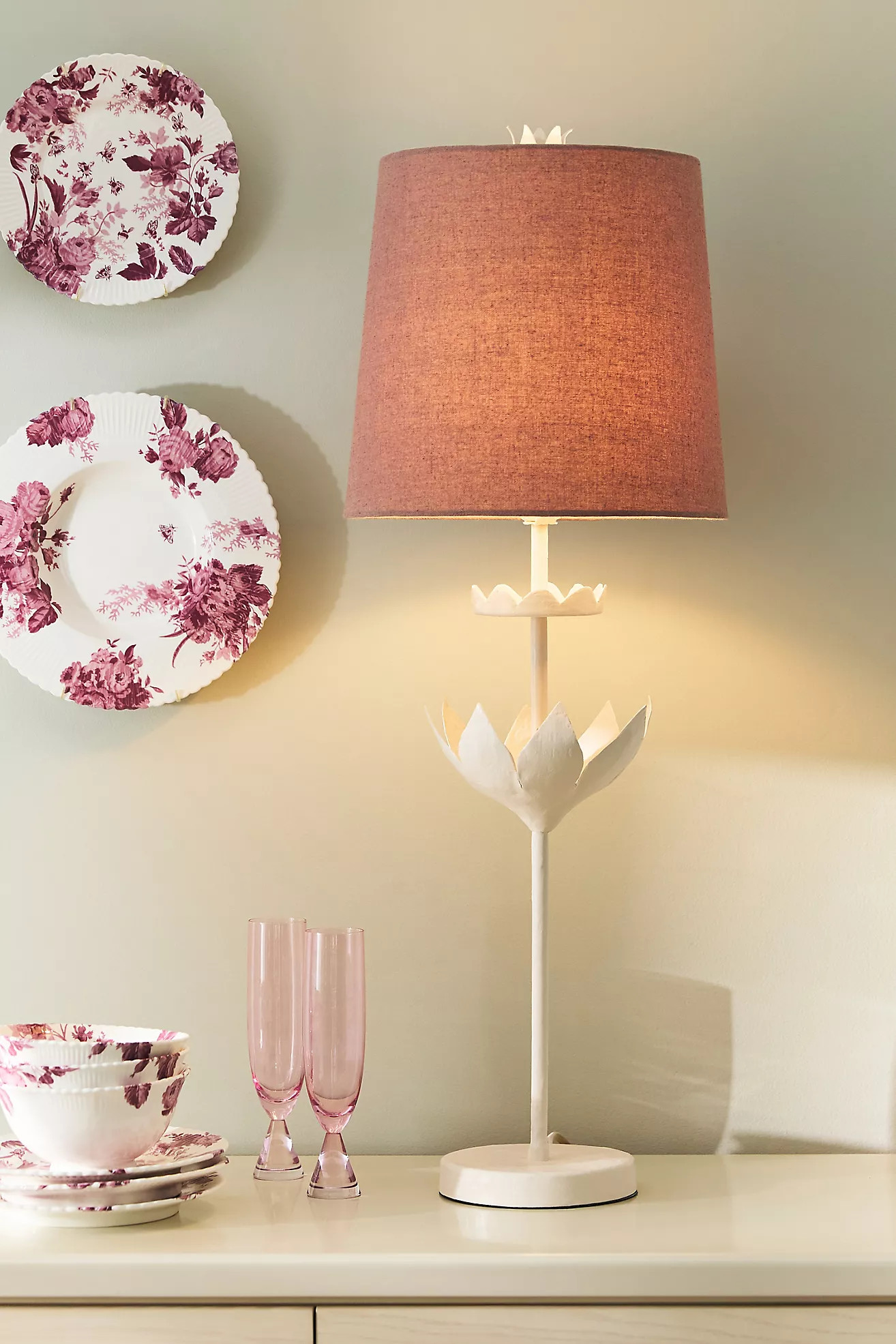 Stray Dog Designs x Anthropologie Double Posy Table Lamp | Anthropologie (US)