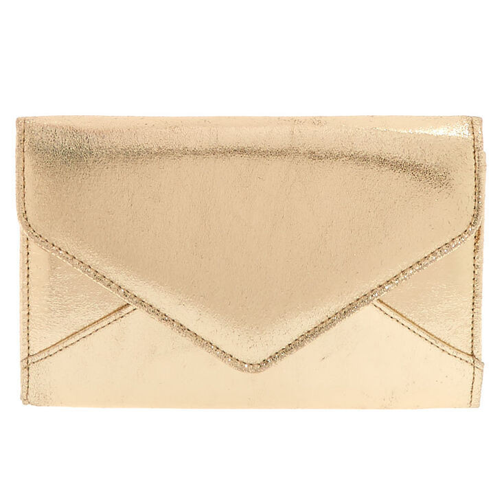 Metallic Gold Clutch Purse | Claire's (US)
