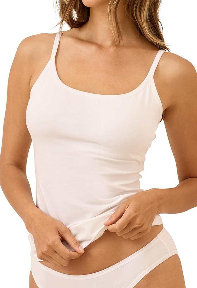 Pact Womens Cotton Camisole Tank Top with Built-in Shelf Bra | Amazon (US)