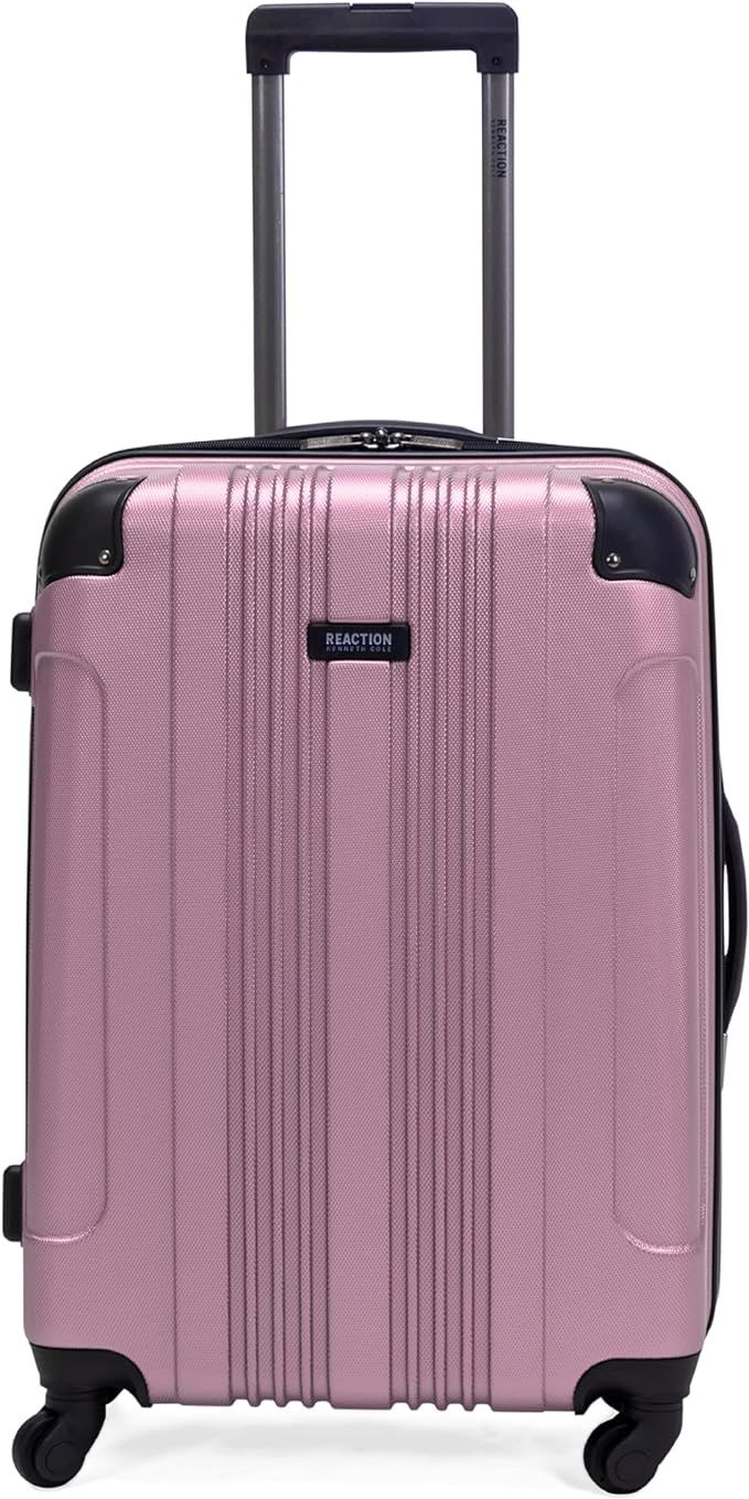 Kenneth Cole REACTION Out of Bounds Lightweight Hardshell 4-Wheel Spinner Luggage, Blush, 24-Inch... | Amazon (US)