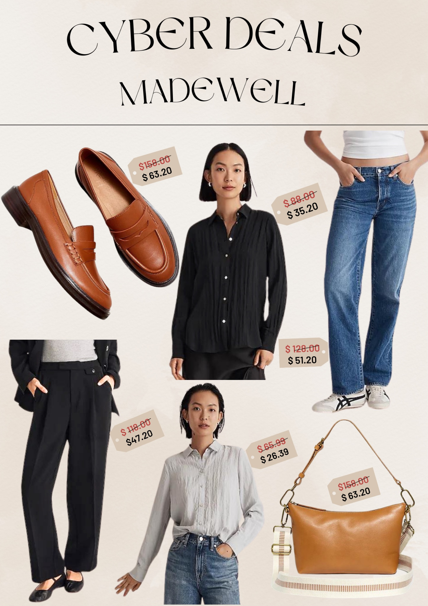 Cyber deals Madewell. 60% off with code CYBER!

#LTKGiftGuide #LTKsalealert #LTKCyberWeek