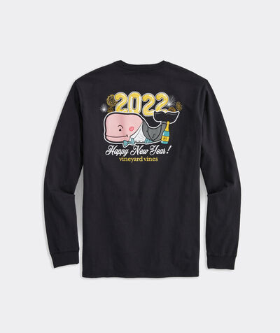 2022 NYE Whale Long-Sleeve Pocket Tee | vineyard vines