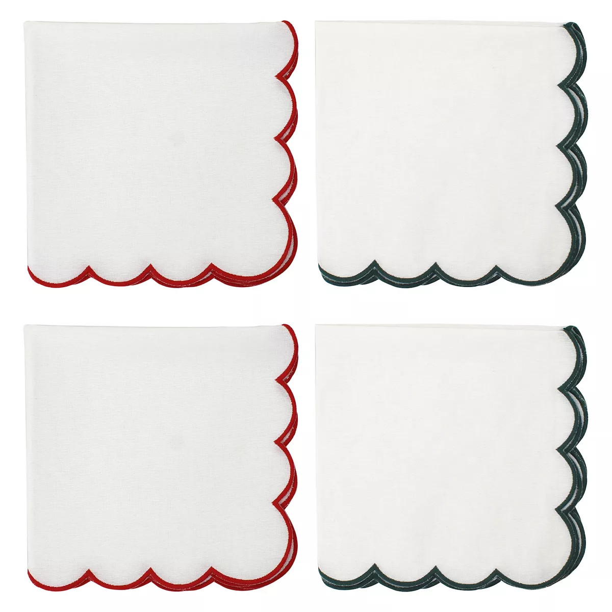 St. Nicholas Square 4-Piece Scallop Napkin Set | Kohl's