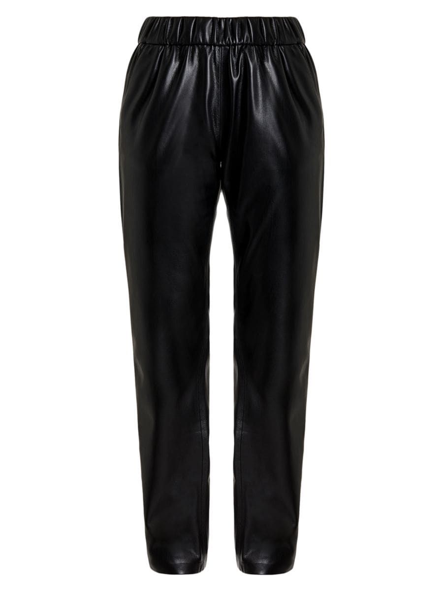 ANINE BING Colton Faux Leather Track Pants | Saks Fifth Avenue