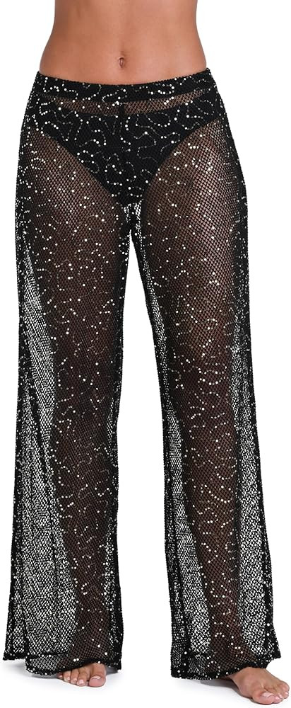 Sunshine 79 Women's Standard Palazzo Pant Swim Cover Up | Amazon (US)