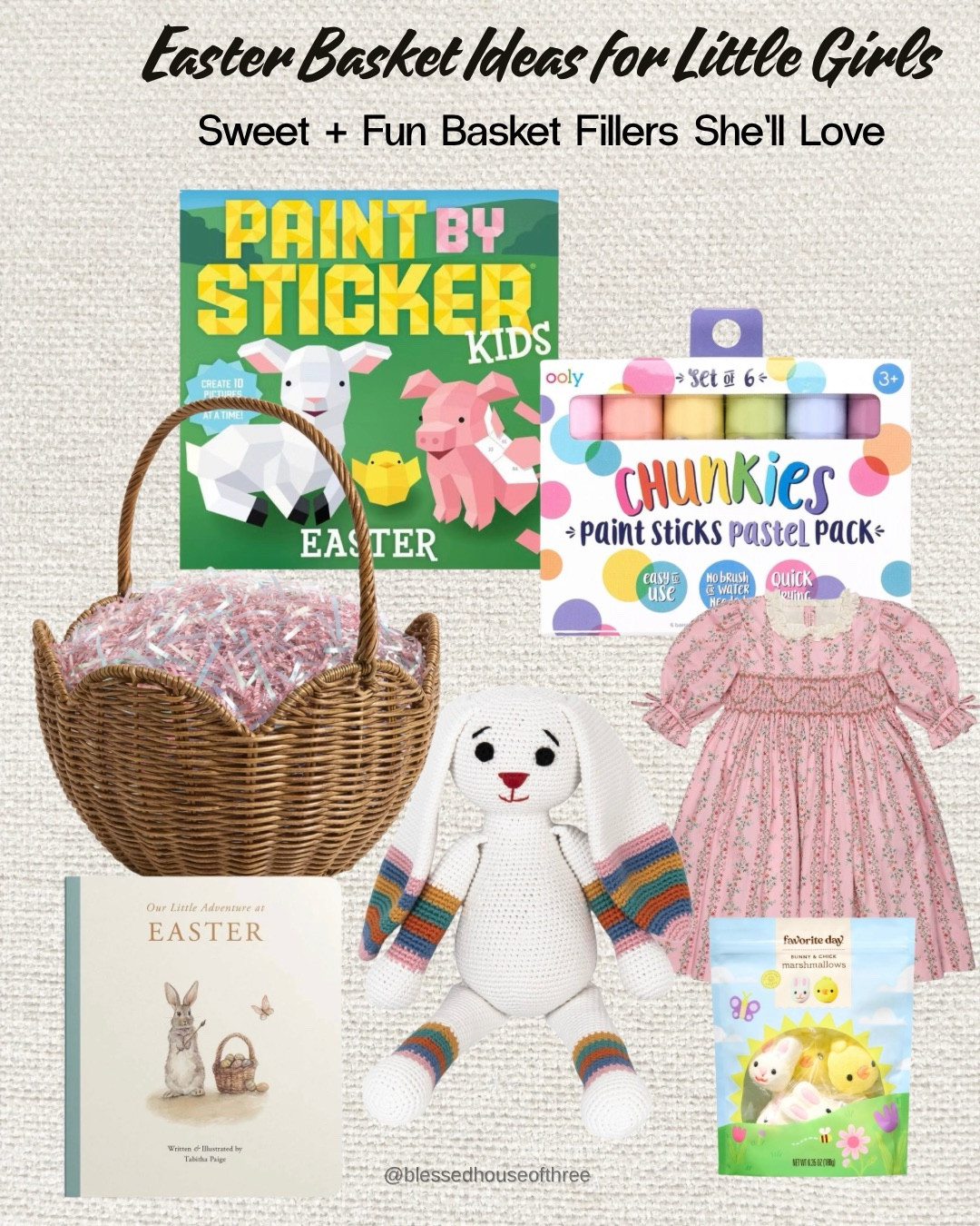 Sweet Easter basket stuffers ideas for little girls 🐰 From creative activities and spring outfits to cuddly plush toys and classic treats, these basket fillers are perfect for toddlers and young kids. Save this for later if you’re building Easter baskets and looking for fun, non-candy gift ideas she’ll love.

#LTKKids #LTKmomlife #LTKSeasonal