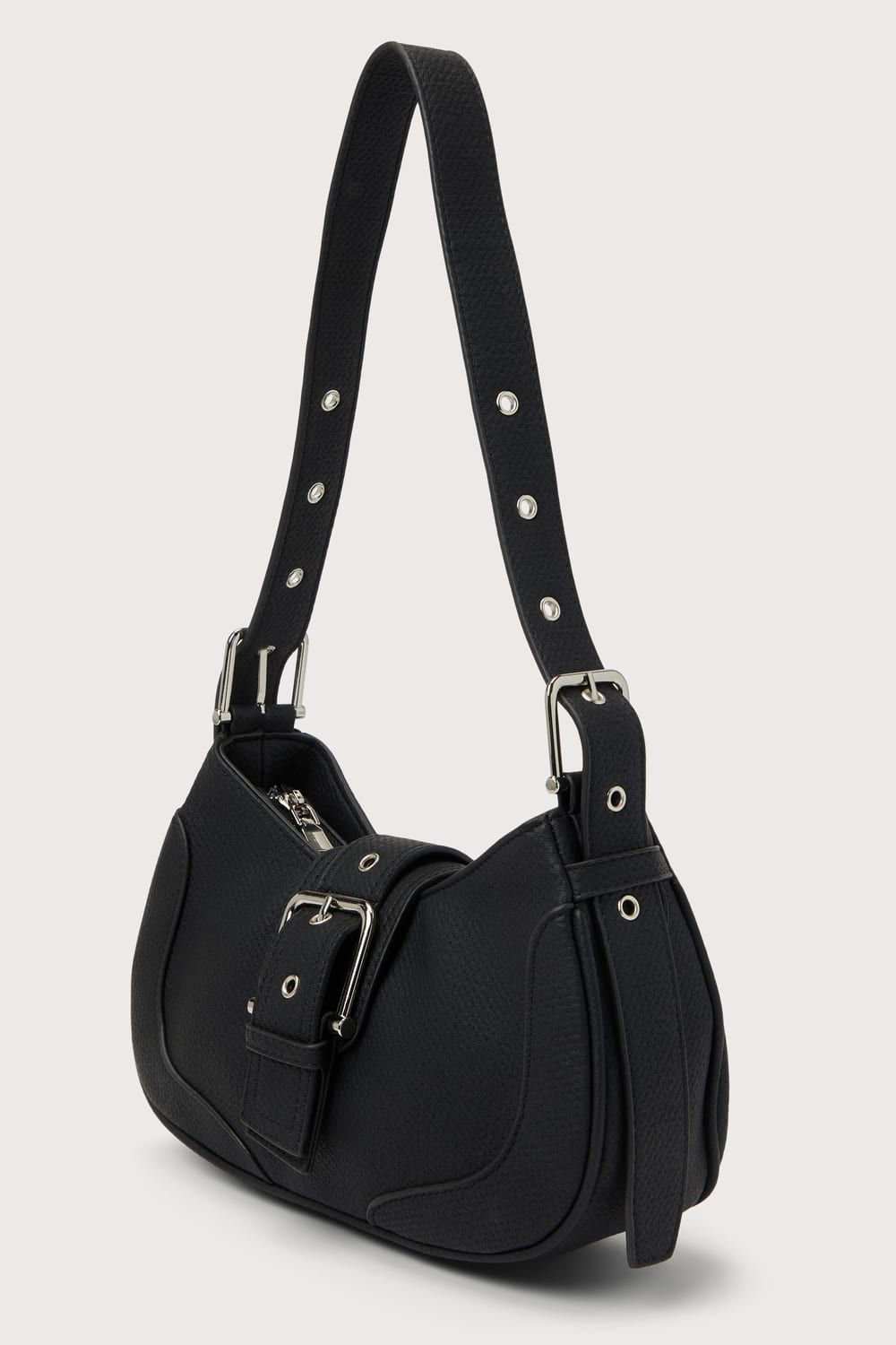 Cool Edge Black Buckle Shoulder Bag | Lulus (US)