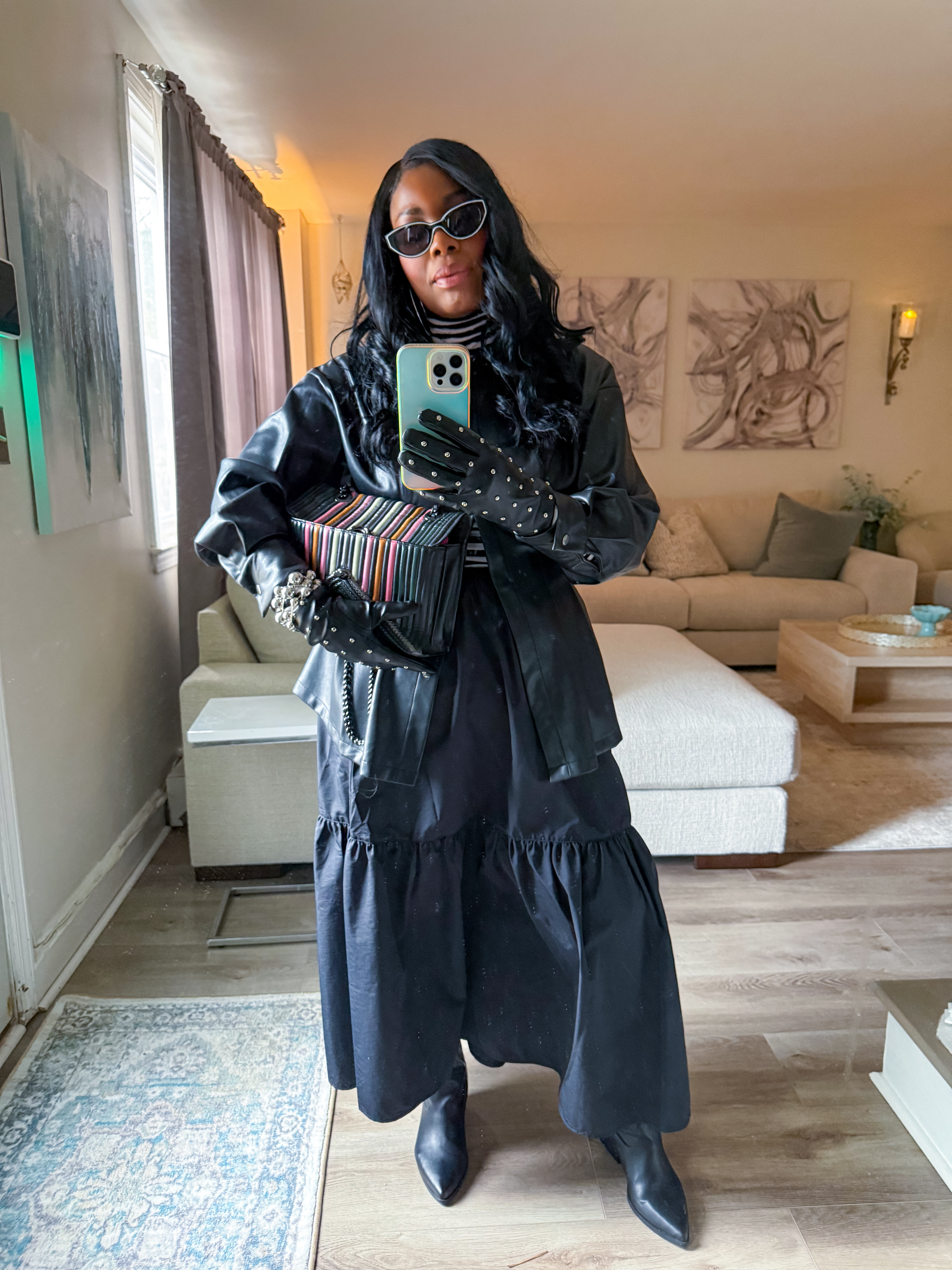 Black and layered  

 #LTKdayinmylife #LTKgrwm #LTKootd