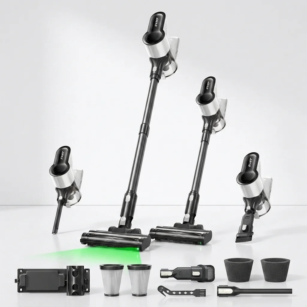 450W 40KPA Self-Standing Cordless Stick vacuum With Anti-Tangle Brush & 1.6L Dust Cup XCQ-F02 Lit... | Wayfair North America