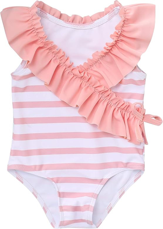 Saeaby Toddler Baby Girl Swimsuit Ruffled Bikini Tankini Swimsuit Infant Swimwear One Piece Bathi... | Amazon (US)