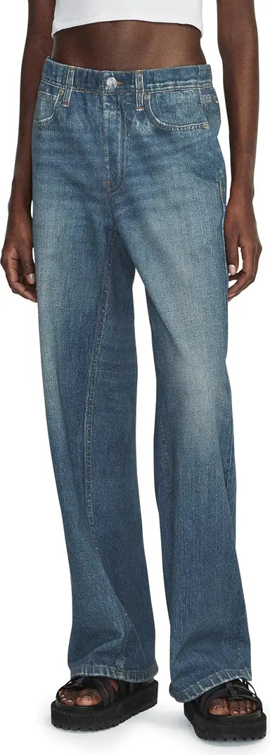 rag & bone Miramar Wide Leg Cotton Terry Sweatpant Jeans | Nordstrom | Nordstrom