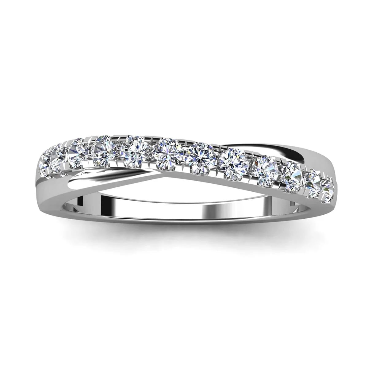 Moissanite by Cate & Chloe Emerson Sterling Silver Ring | 18k White Gold Plated Ring, 925 Sterlin... | Walmart (US)