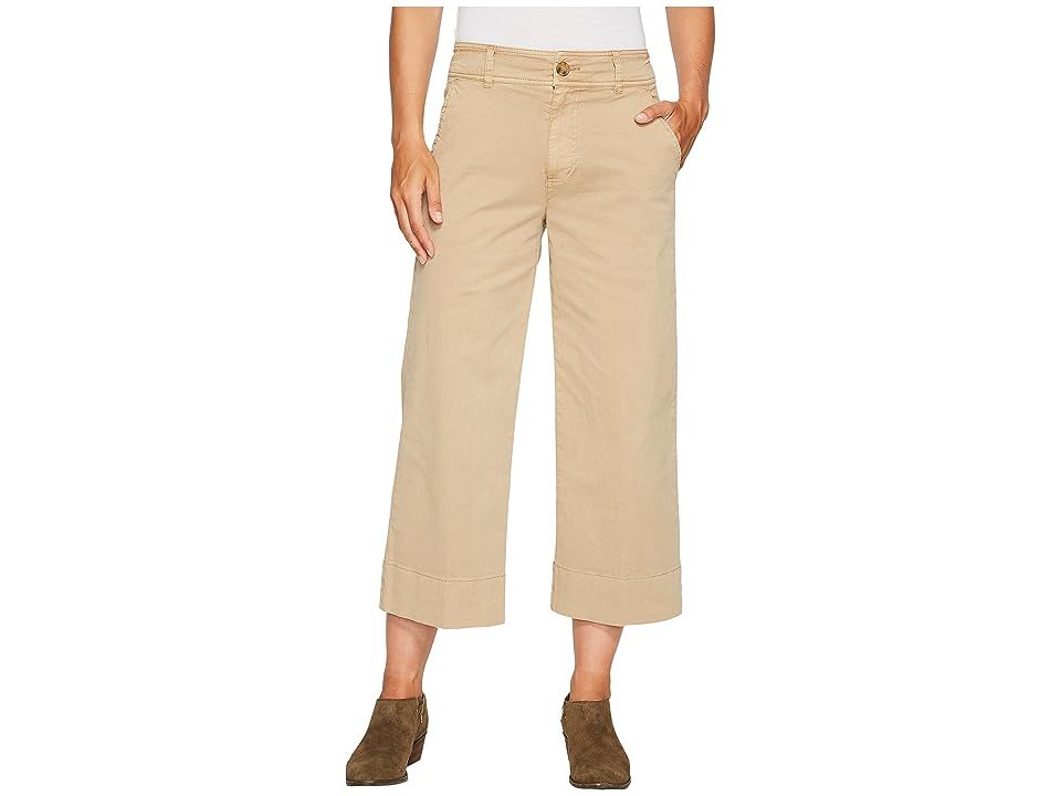 Lucky Brand Wide Leg Crop Pants in Khaki (Khaki) Women's Jeans | 6pm
