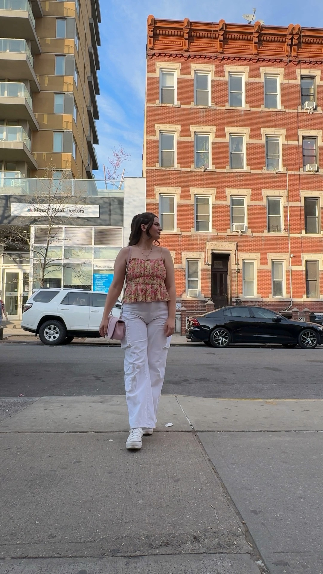 I wore this outfit to the opening of the Love the Label pop up in NYC! Linking some similar tops to the one I wore if you like the idea of mixing a peplum floral top with white cargo pants  

#LTKShoeCrush #LTKFindsUnder100 #LTKStyleTip