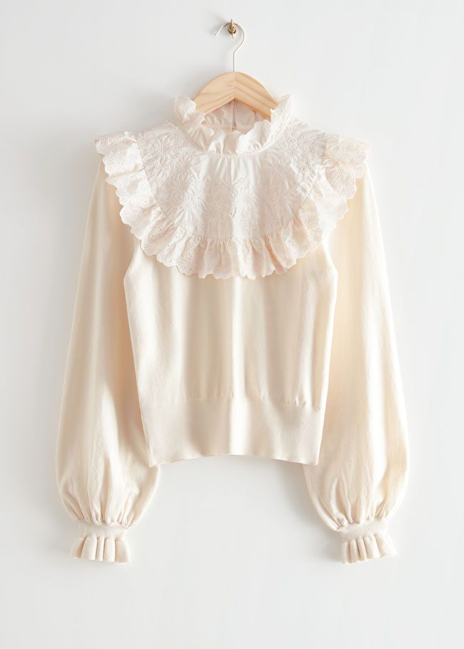 Ruffled Floral Embroidery Sweater | & Other Stories (EU + UK)