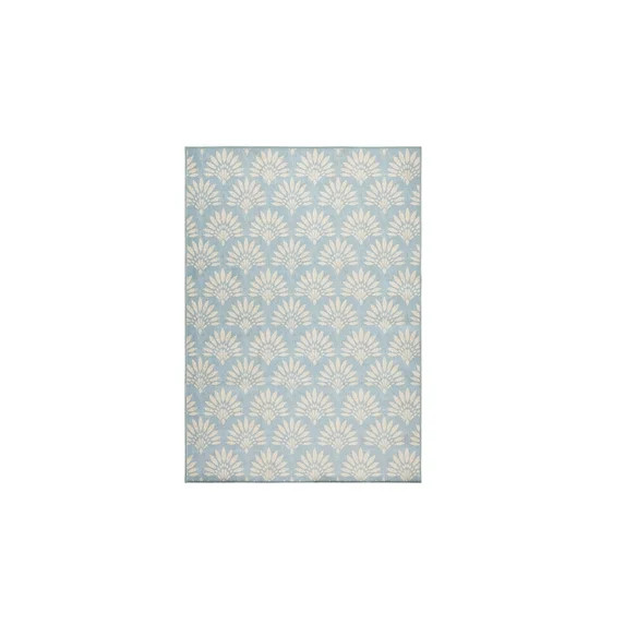 Better Homes & Gardens Blue Fan Palm Outdoor Washable Area Rug, 5' x 7' | Walmart (US)