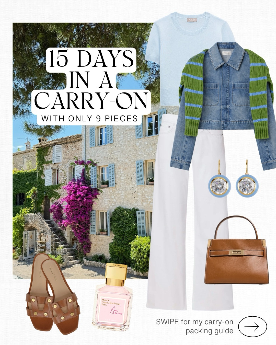 WHAT TO PACK in your carry-on! How to pack for 15 days with only 9 pieces!! ✈️

These pieces are so versatile and can be worn several ways!

This list will change how you pack for vacation! 💕

4 tips to pack like a pro-stylist ⭐️

✔️Compression packing cubes are essential for organizing well
✔️Wear your heaviest items on the plane, like sneakers and jackets
✔️Limit shoes to 3-4 pairs.
✔️Use the sudoku packing method to make multiple outfits out of a few items

#LTKSeasonal #LTKTravel #LTKOver40