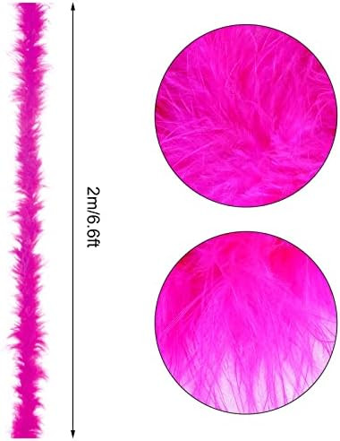 Dxhycc 2 Yards Marabou Feather Boa for Crafts Wedding Party Halloween Costume Christmas Tree Deco... | Amazon (US)