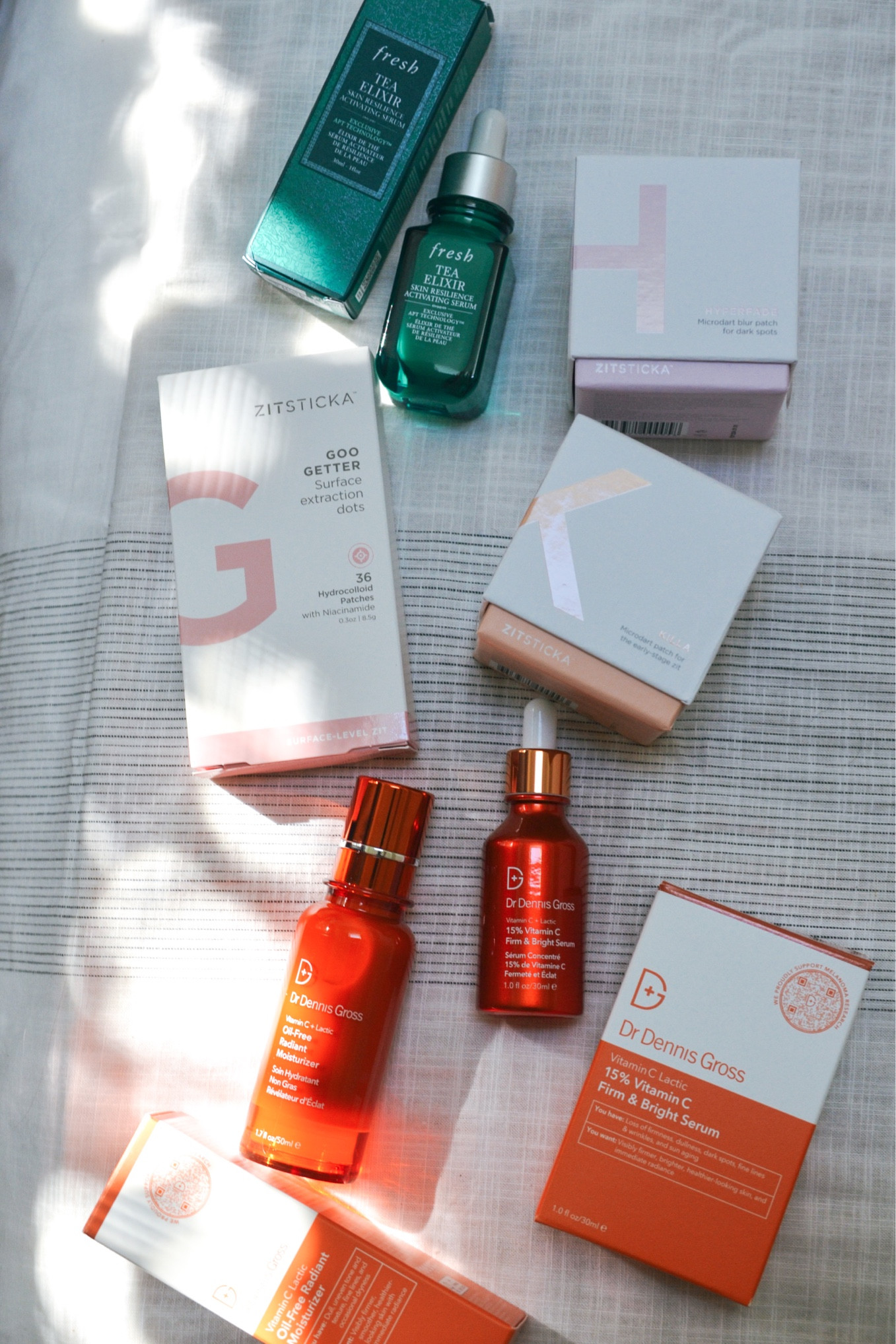 Rainbow skincare haul 🌈 #acneskincare #vitaminc #skincarehaul #drdennisgross #freshbeauty #freshskincare #zitsticka 

#LTKunder100 #LTKbeauty