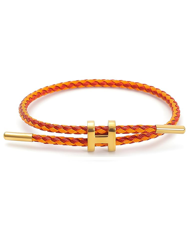 Bracelet with Adjustable Design Polished H Shape Buckle, Bracelets for Women, 18k Gold-plated Buc... | Amazon (US)