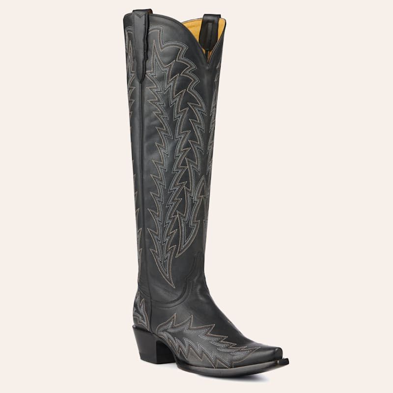 JRC & Sons Women’s Nancy Black Snip Toe Tall Cowboy Boots | Cavender's