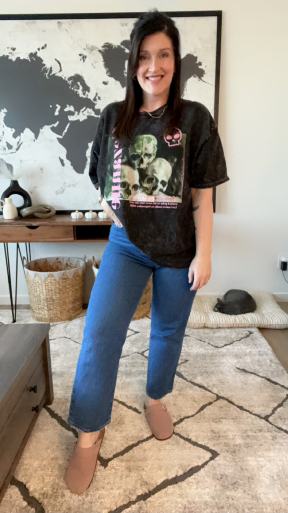 OOTD  T-shirt is from Winners, I’m in a size large. Jeans I’m wearing a size 30, these have no stretch so I sized up one size. Shoes are a couple years old from Aldo but Walmart has super similar ones. 

#LTKover40 #LTKshoecrush #LTKSale