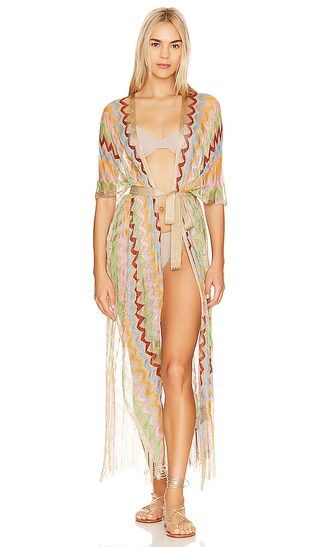 Here Comes The Sun Long Poncho in Multicolor | Revolve Clothing (Global)