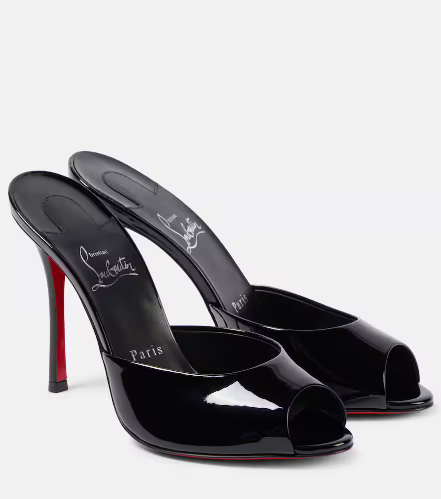 Christian Louboutin Me Dolly 100 patent leather mules | Mytheresa (UK)