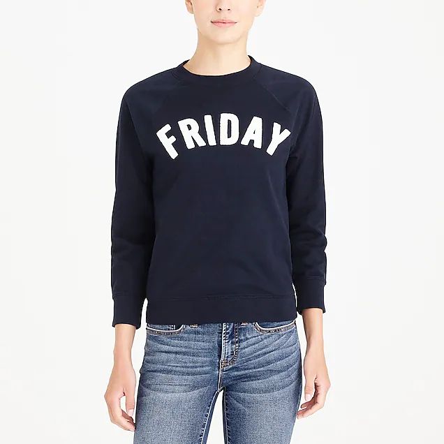 "Friday" sweatshirt | J.Crew Factory