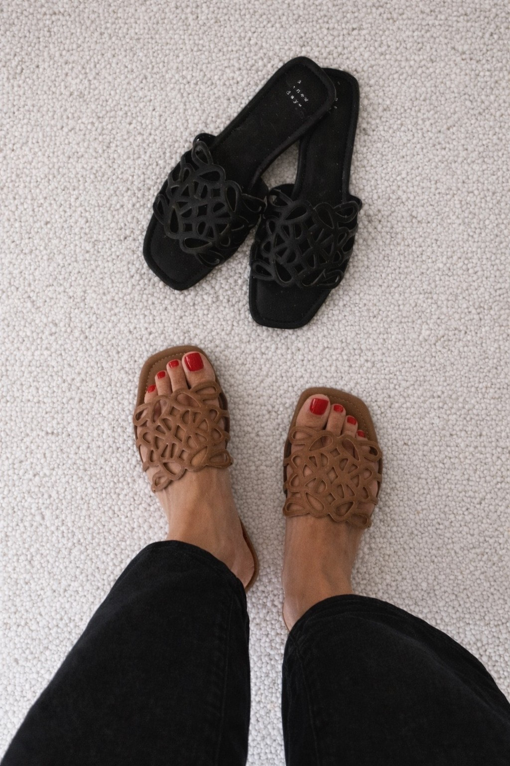 Effortless elegance, every step of the way 🤎 These designer-inspired sandals are the perfect blend of comfort and sophistication. I’m obsessed with their timeless silhouette and versatile neutral tones—they elevate any outfit from casual daytime looks to polished evening ensembles. Whether you prefer classic black or warm tan, these beauties are a must-have for the season.




#LTKgrwm #LTKSaleAlert #LTKootd