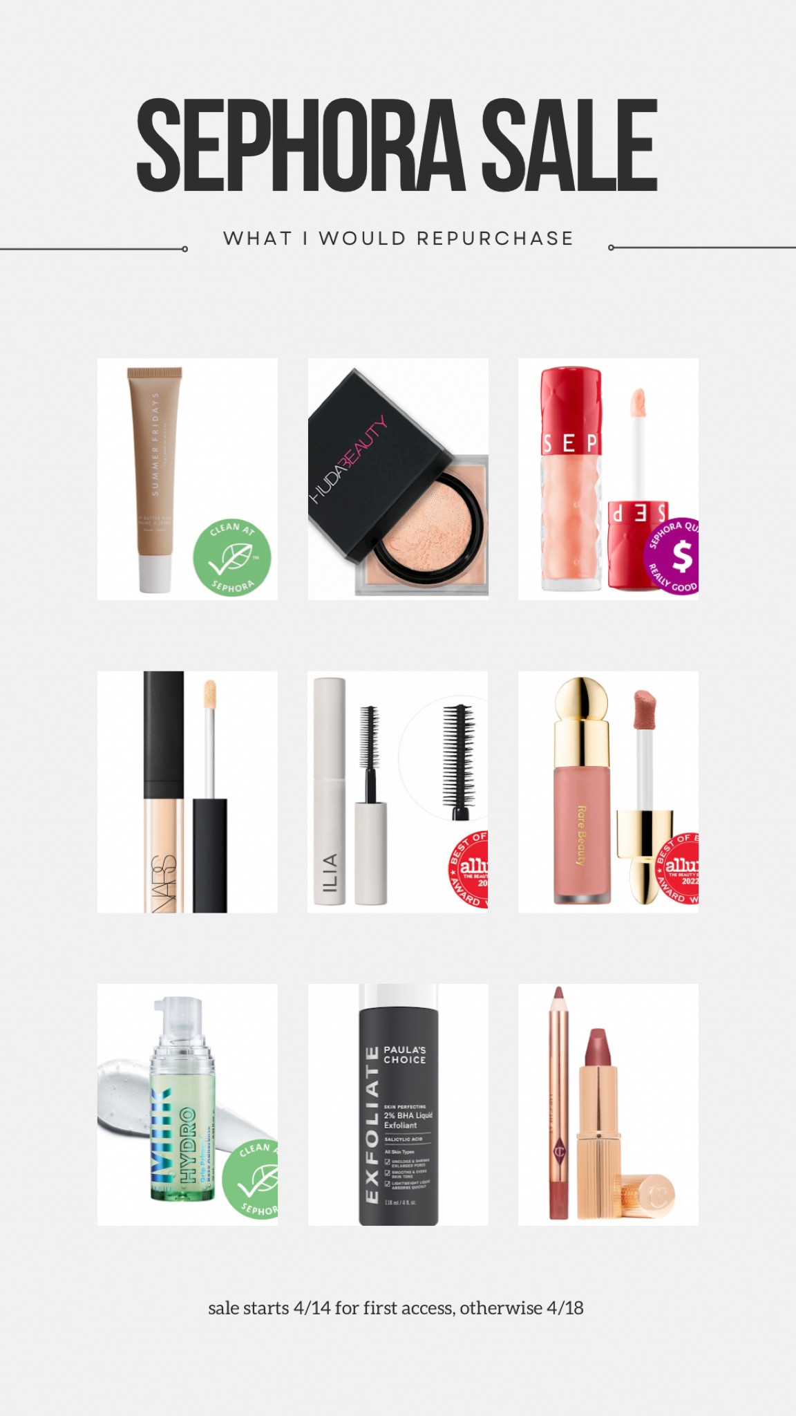 rounded up a list of Sephora favorites I would repurchase during the upcoming spring sale 🛍️🌷

#LTKBeautySale #LTKbeauty #LTKsalealert