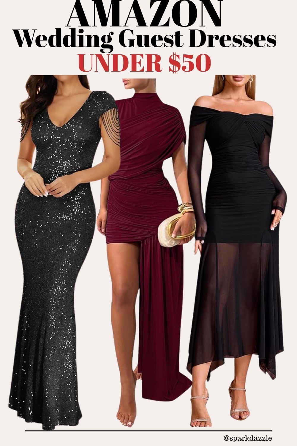
Stunning wedding guest dresses under $50 — yes, Amazon really understood the assignment ✨ These chic silhouettes look expensive without the price tag. From sleek mesh details to one-shoulder draping and sheer panel moments, each dress gives that elevated, event-ready vibe while staying budget-friendly. Perfect for winter weddings, holiday parties, and any special event where you want to feel confident and glamorous without overspending. #weddingguestdress #under50finds #budgetfashion #amazonfashionfinds #affordablestyle #eventoutfitideas #holidaypartyoutfit #winterweddingstyle #dressinspo #fashiondeals #pinterestfinds #amazonmusthaves #chicstyle

  

#LTKHoliday #LTKSeasonal #LTKWedding #LTKHoliday #LTKSeasonal #LTKOver40
