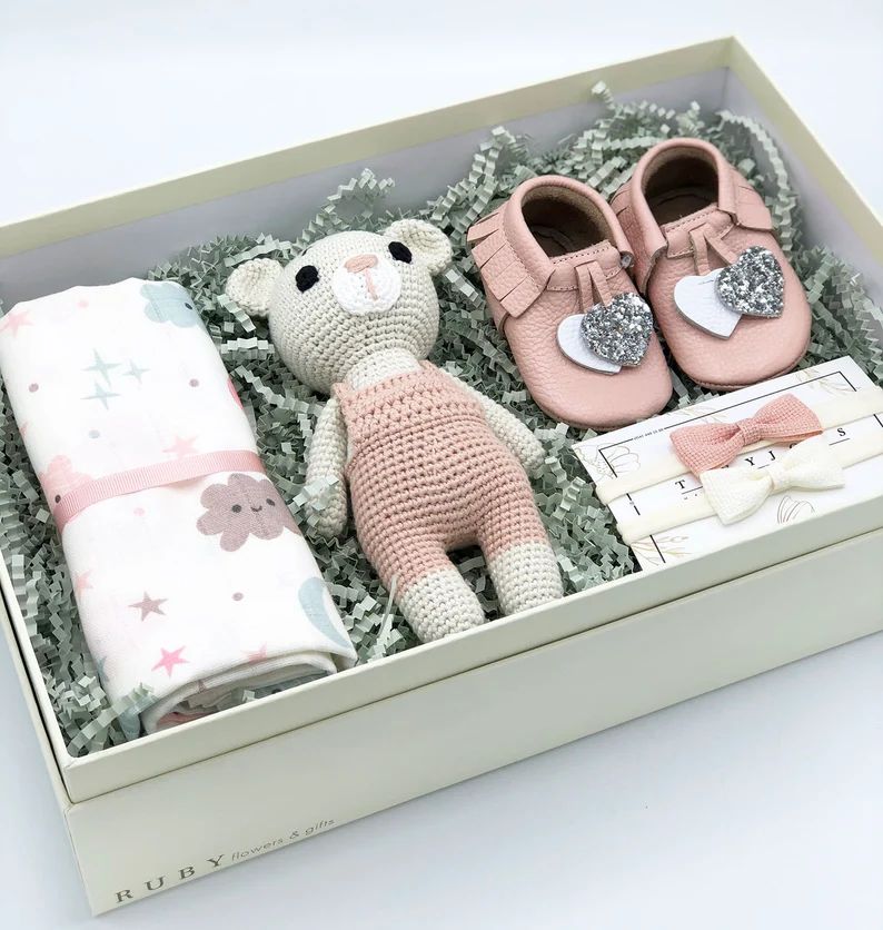 Baby Girl Gift Box Newborn Gift Organic Baby Shower Gift | Etsy | Etsy (US)