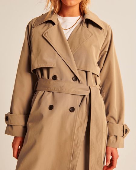 This camel color trench is such a classic and it is a Fall must-have from Abercrombie & Fitch!I’ve linked this exact coat and a handful of others.  #abercrombie #trenchcoat #fallfashion 

#LTKstyletip #LTKSeasonal #LTKunder100