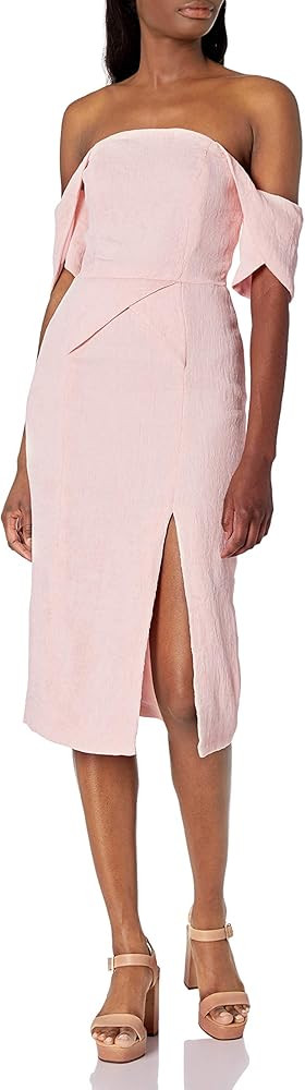 Elliatt Women's Apparel Women's Acacia Textured Off Shoulder Strapless Pleated Midi Dress | Amazon (US)