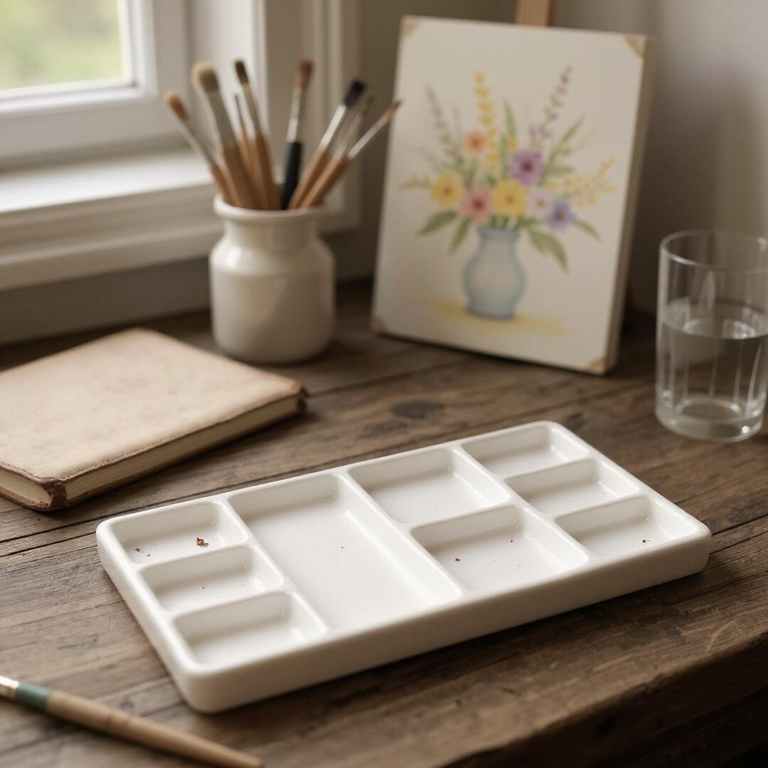 Ceramic Paint Palette, Artist Palette, Color Mixing Palette, Art Supply Store, Watercolor Paint P... | Etsy (US)