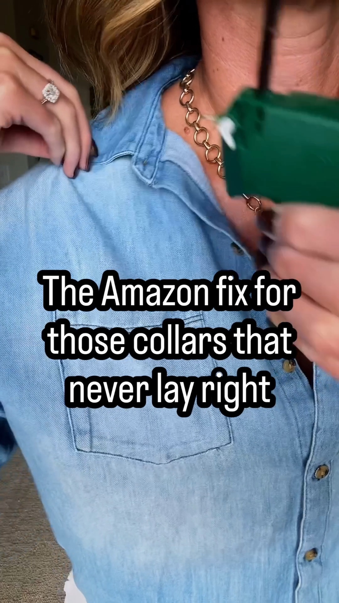 The Amazon fix for those collars that never lay right.

#LTKSeasonal #LTKSaleAlert #LTKootd