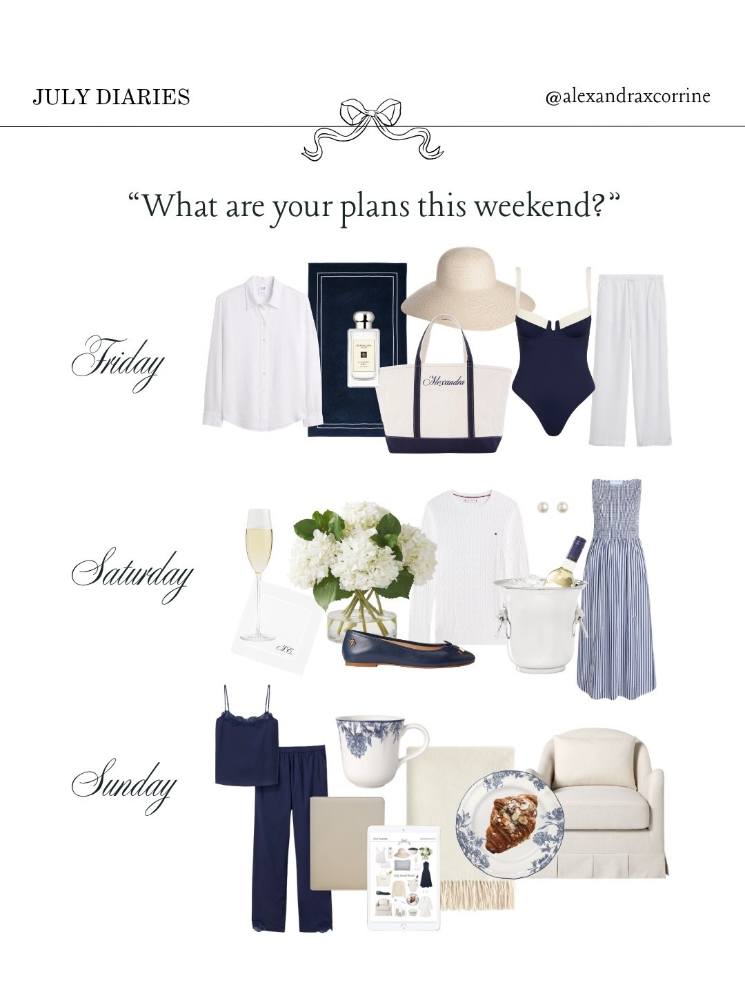 Fourth of July weekend plans 🇺🇸🤍

#summeraesthetic #summermoodboard #chicliving #moodboardaesthetic #pinterestinspo 

[ July mood board, Fourth of July, chic summer mood board, coastal grandma aesthetic, Nancy Meyers summer, navy blue, soft summer vibes, Pinterest mood board aesthetic ]

#LTKSeasonal #LTKSwim