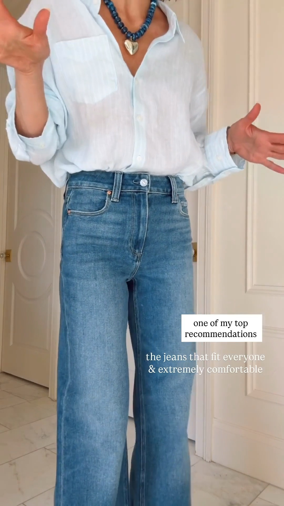 Best seller this week. The jeans that fit everyone. I'm 5'7 wearing size 25 fit tts