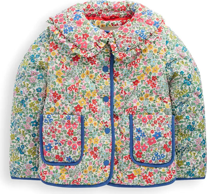 Mini Boden Kids' Quilted Collared Coat | Nordstrom | Nordstrom