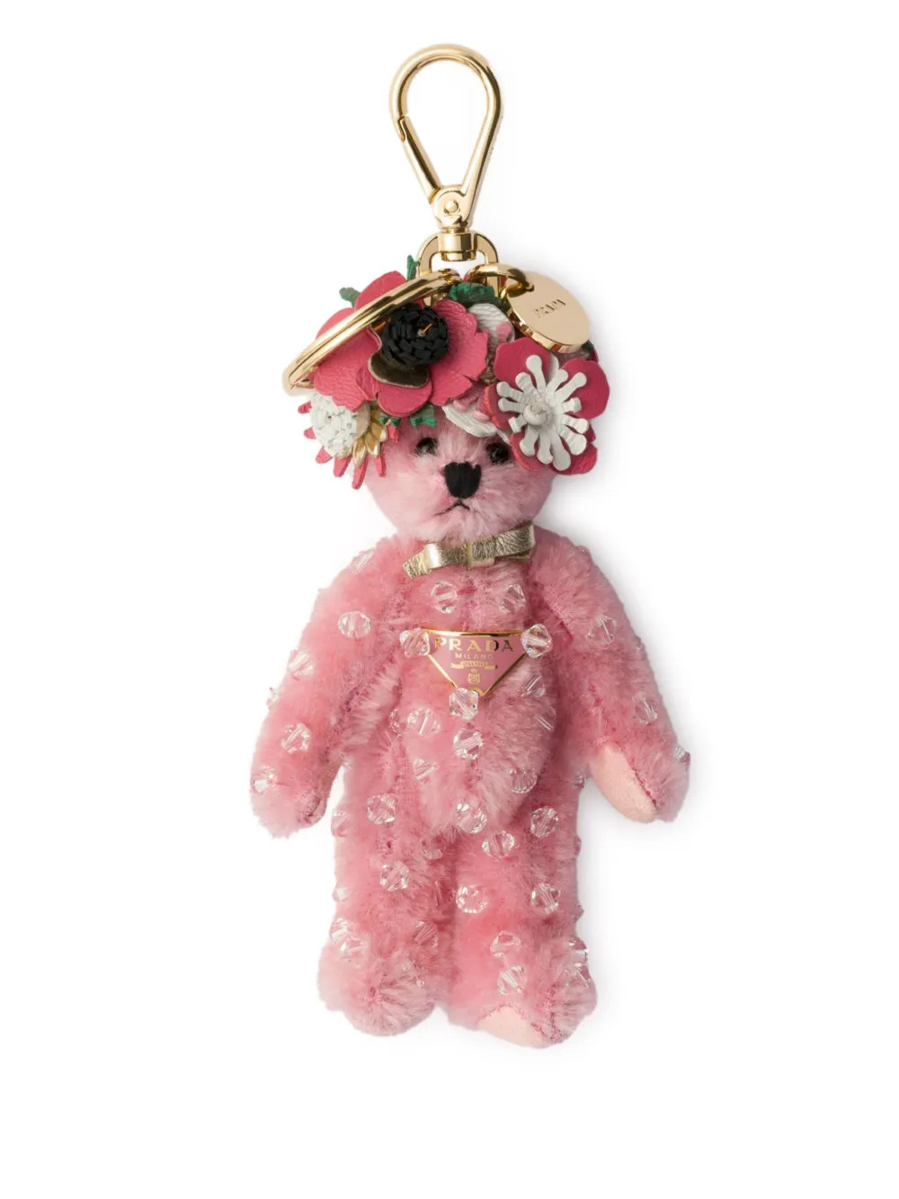 Prada Teddy Bag Charm | Pink | FARFETCH | Farfetch Global