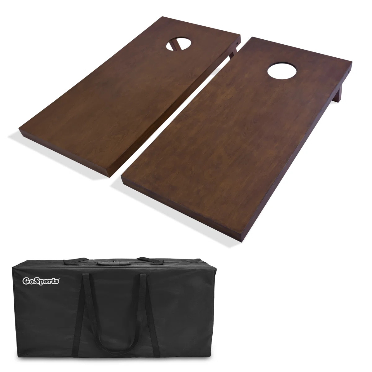 GoSports 4 ft x 2 ft Regulation Size Wooden Cornhole Boards Set with Dark Brown Varnish | Include... | Wayfair North America