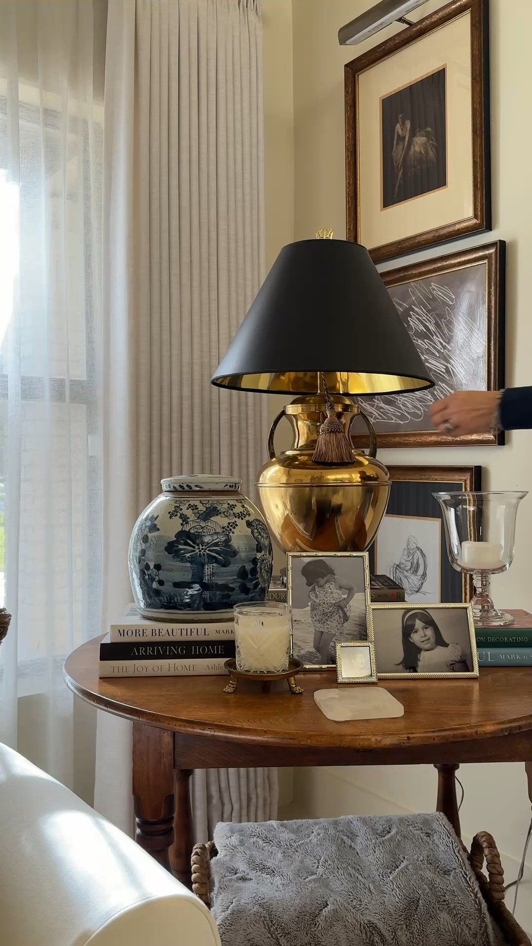 Sourced a few similar Vintage brass lamps, my favorite black lampshade is also linked.

#LTKHome #LTKSaleAlert