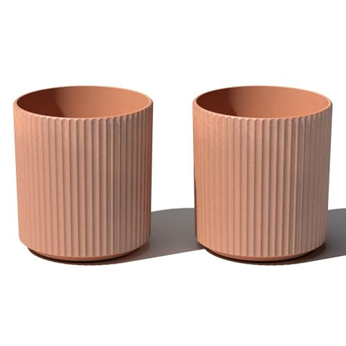Veradek Demi Series Round Planter for Porch, Patio, Backyard | Durable Plastic-Stone Composite Material | Modern Décor for Tall Plants, Flowers | Amazon (US)