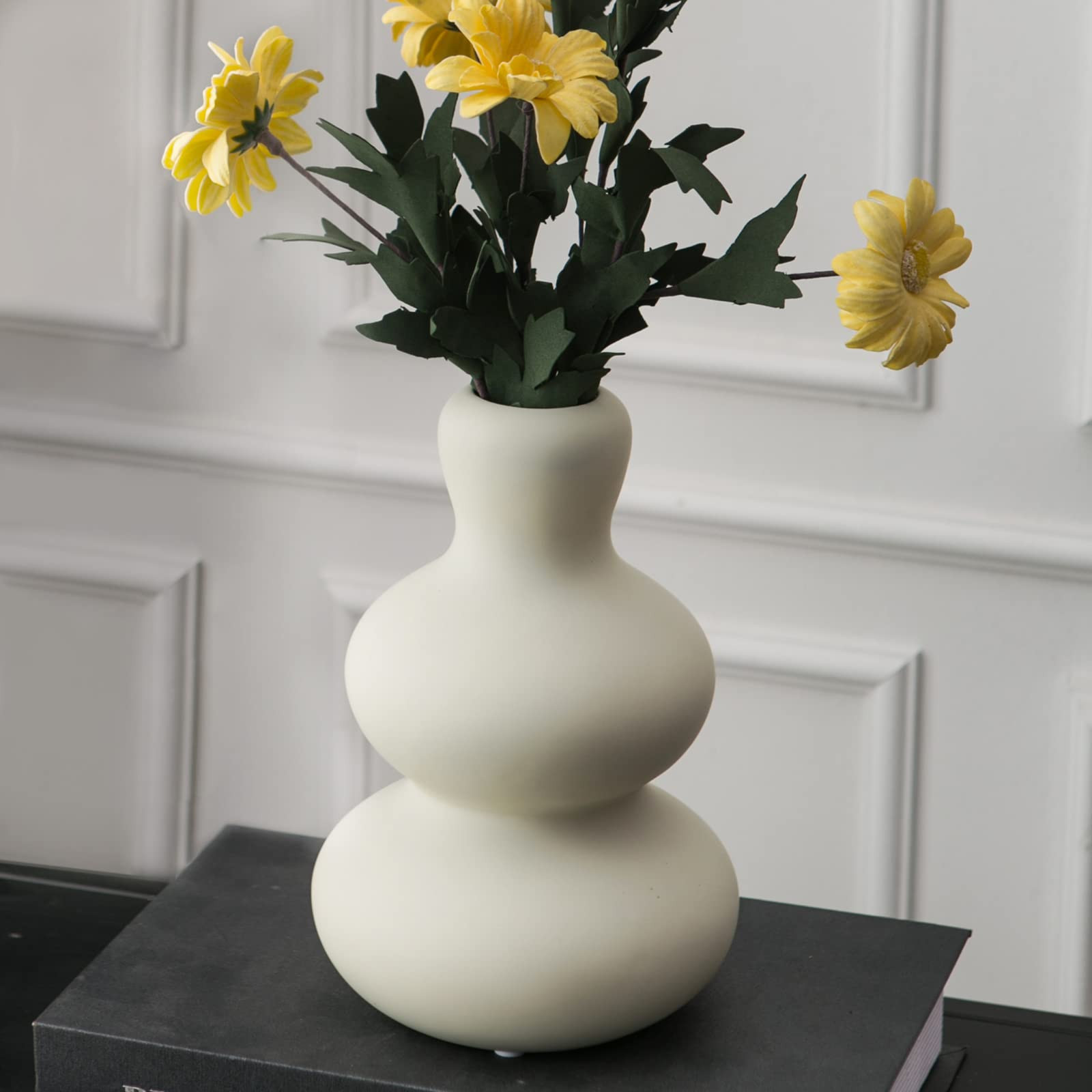 Ivory White Ceramic Vase | Amazon (US)