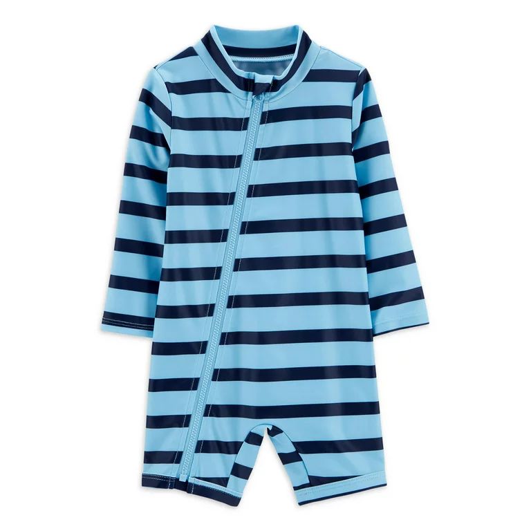Child of Mine by Carter's Baby Boy One-Piece Rash Guard Swimsuit, Sizes 0/3M-12M - Walmart.com | Walmart (US)