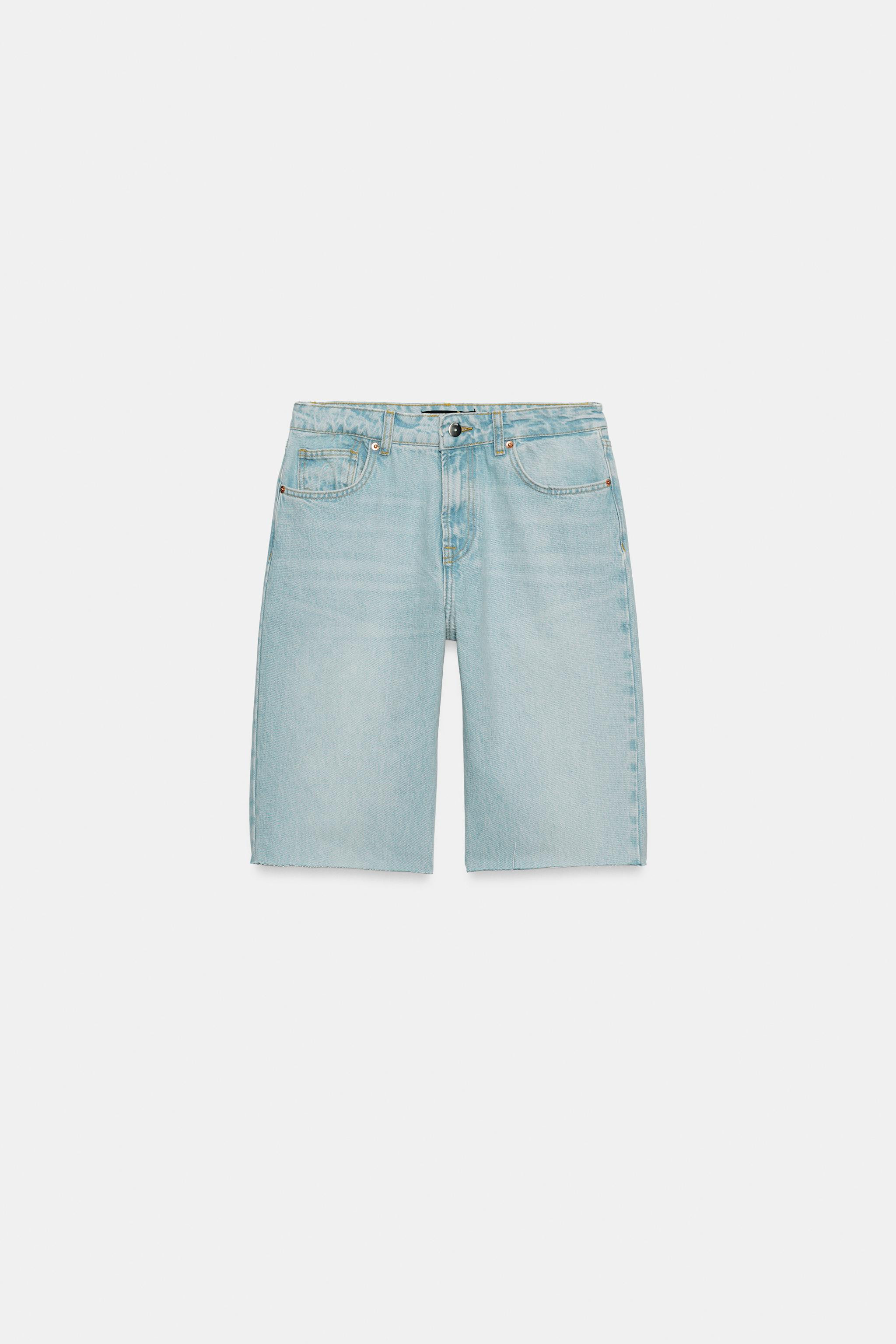 Bermudashorts mit mittelhohem Bund und Five-Pocket-Stil. Saum ohne Naht. Rei\u00dfverschluss und ... | Zara DE
