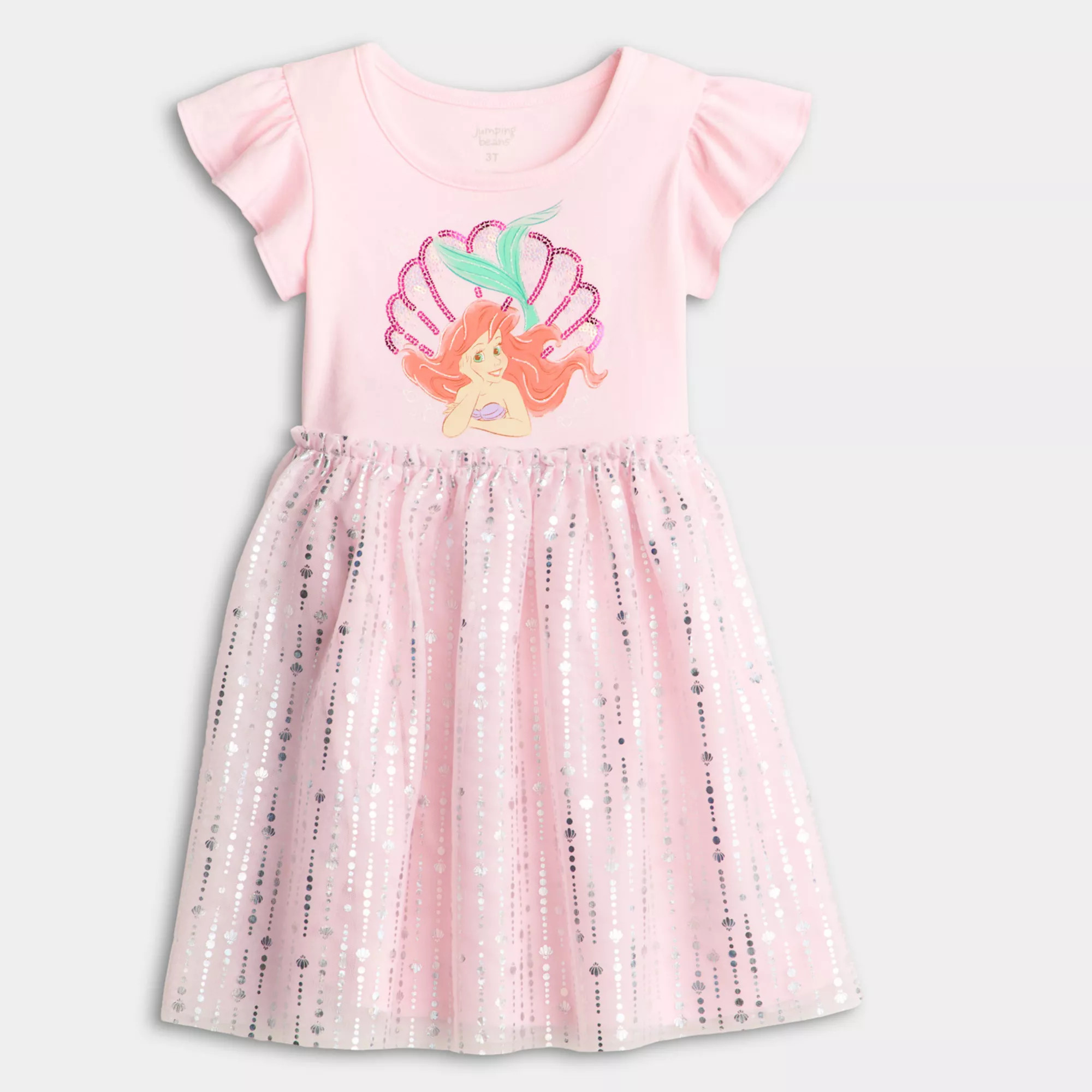Baby & Toddler Girl Jumping Beans® Disney's Little Mermaid Ariel Ruffle Sleeve Tutu Dress | Kohl's