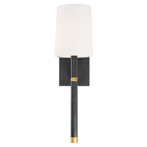 Weston Sconce - Light Black/Antiqued Gold - Crystorama | Wall Fixtures, Wall Lamps - Decorative, Aesthetic | One Kings Lane