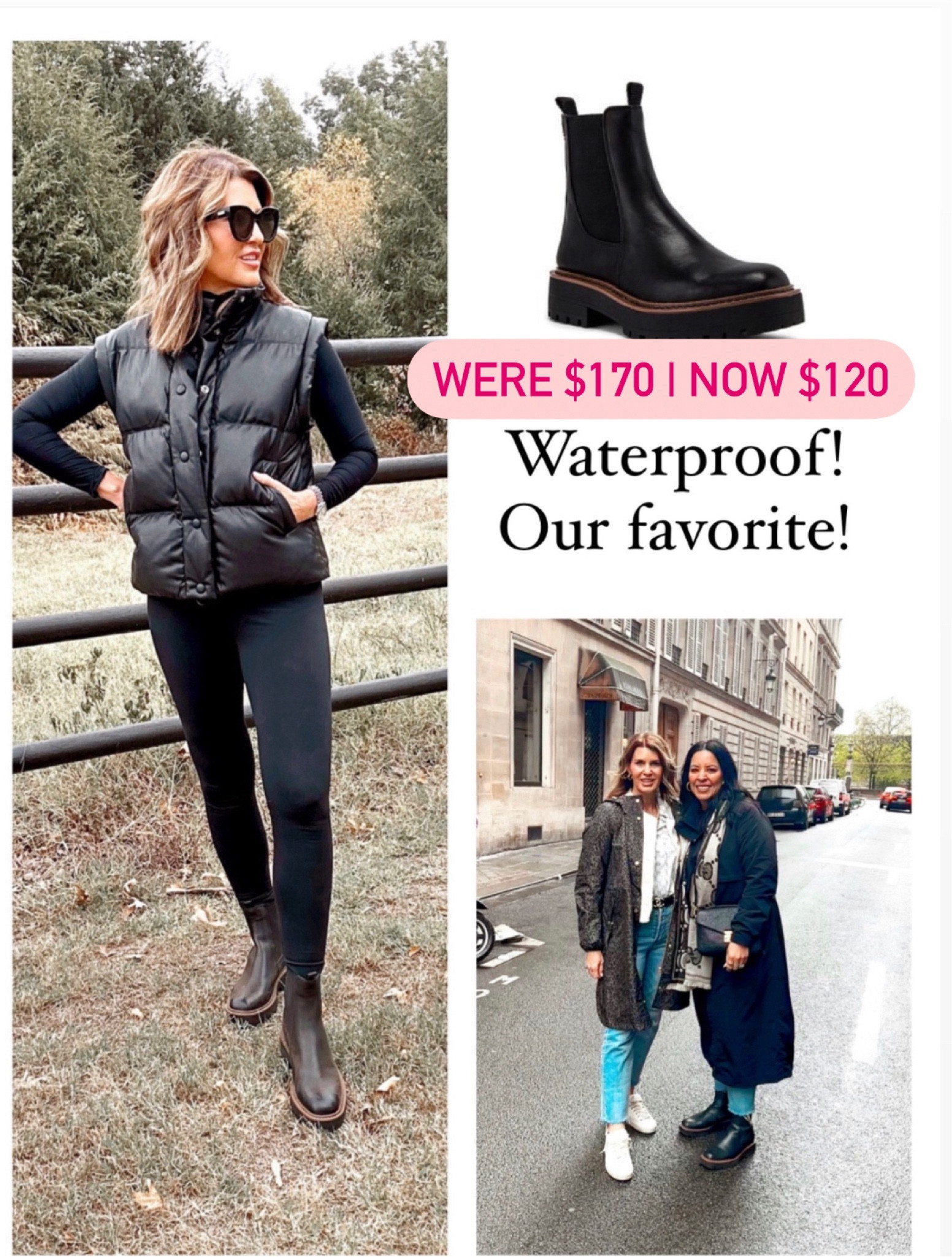 Sam Edelman Waterproof lug some Chelsea boot true to size 

#LTKsalealert #LTKGiftGuide #LTKover40